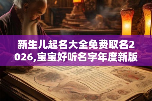 新生儿起名大全免费取名2026,宝宝好听名字年度新版