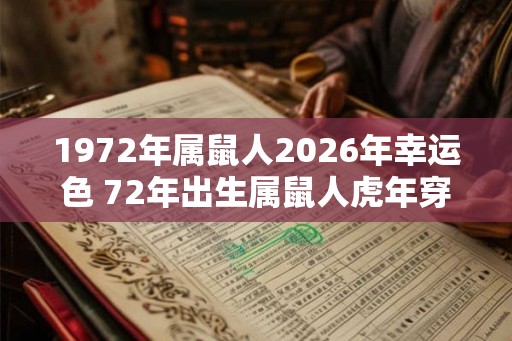 1972年属鼠人2026年幸运色 72年出生属鼠人虎年穿什么颜色衣服好