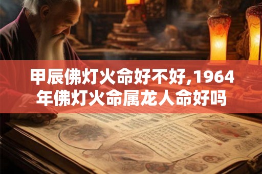 甲辰佛灯火命好不好,1964年佛灯火命属龙人命好吗 甲辰佛灯火命好不好,1964年佛灯火命属龙人命好吗