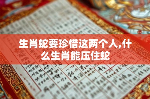 生肖蛇要珍惜这两个人,什么生肖能压住蛇 生肖蛇要珍惜这两个人,什么生肖能压住蛇