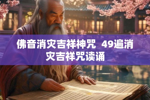佛音消灾吉祥神咒  49遍消灾吉祥咒读诵
