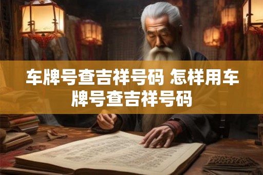 车牌号查吉祥号码 怎样用车牌号查吉祥号码 车牌号查吉祥号码 怎样用车牌号查吉祥号码