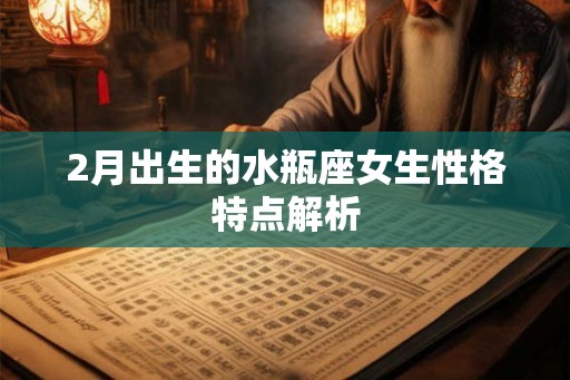 2月出生的水瓶座女生性格特点解析