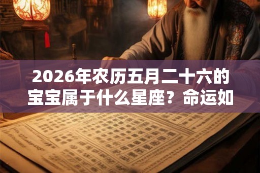 2026年农历五月二十六的宝宝属于什么星座?命运如何? 2026年农历五月二十六的宝宝属于什么星座?命运如何?