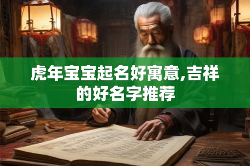 虎年宝宝起名好寓意,吉祥的好名字推荐