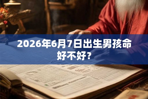 2026年6月7日出生男孩命好不好？