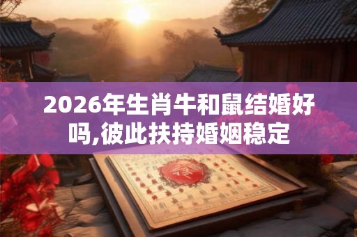 2026年生肖牛和鼠结婚好吗,彼此扶持婚姻稳定