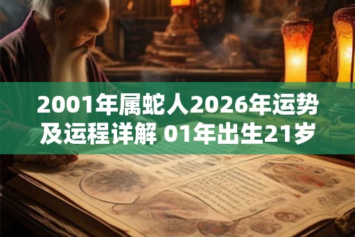2001年属蛇人2026年运势及运程详解 01年出生21岁蛇人在虎年每月运势