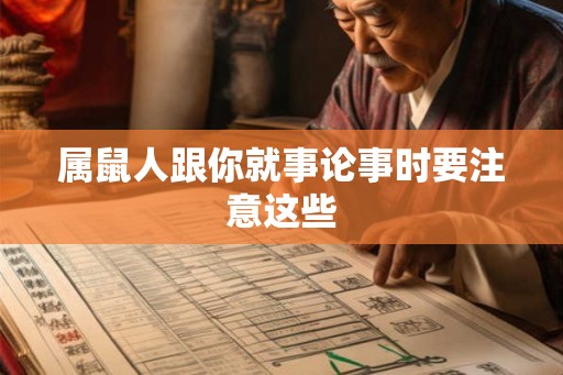 属鼠人跟你就事论事时要注意这些
