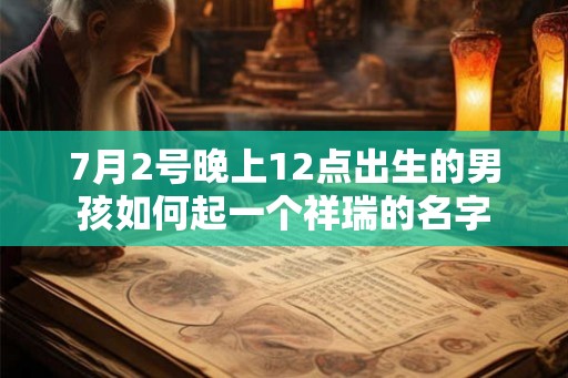 7月2号晚上12点出生的男孩如何起一个祥瑞的名字