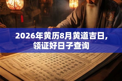 2026年黄历8月黄道吉日,领证好日子查询