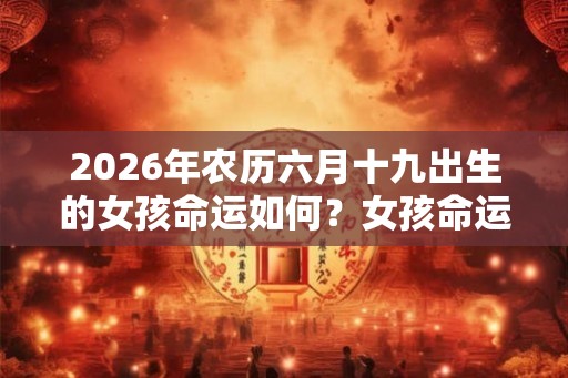 2026年农历六月十九出生的女孩命运如何？女孩命运分析