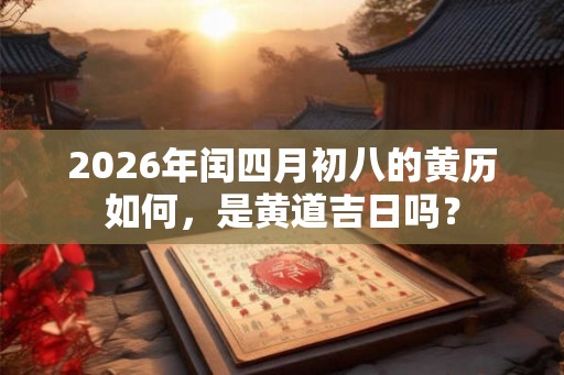 2026年闰四月初八的黄历如何，是黄道吉日吗？