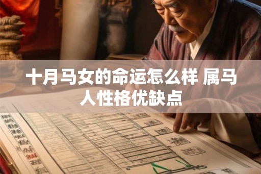 十月马女的命运怎么样 属马人性格优缺点