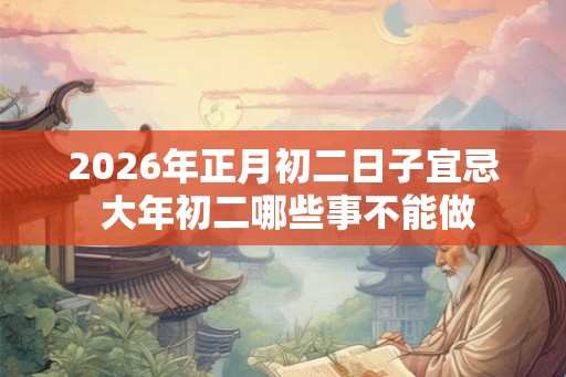 2026年正月初二日子宜忌 大年初二哪些事不能做
