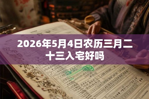 2026年5月4日农历三月二十三入宅好吗
