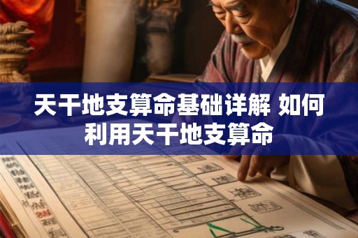 天干地支算命基础详解 如何利用天干地支算命