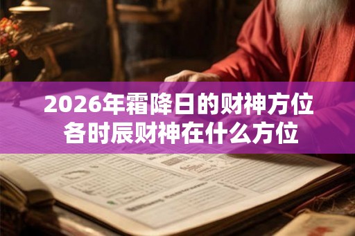 2026年霜降日的财神方位 各时辰财神在什么方位 2026年霜降日的财神方位 各时辰财神在什么方位