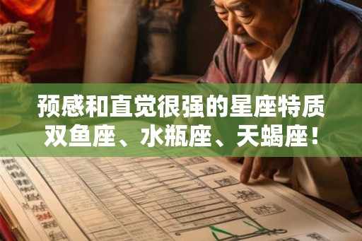 预感和直觉很强的星座特质双鱼座、水瓶座、天蝎座！