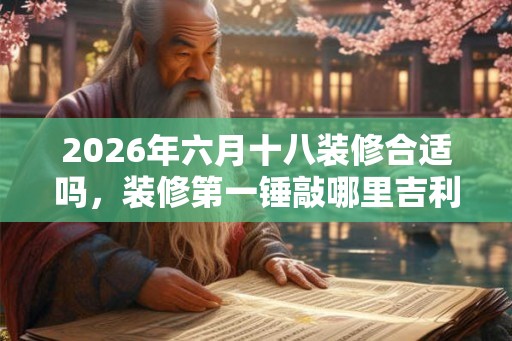 2026年六月十八装修合适吗，装修第一锤敲哪里吉利