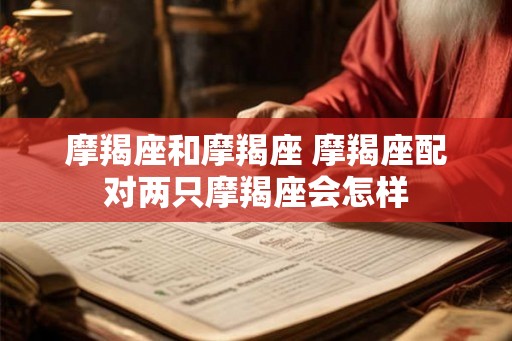 摩羯座和摩羯座 摩羯座配对两只摩羯座会怎样 摩羯座和摩羯座 摩羯座配对两只摩羯座会怎样