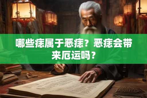 哪些痣属于恶痣？恶痣会带来厄运吗？