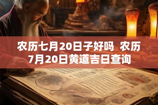 农历七月20日子好吗  农历7月20日黄道吉日查询