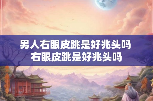 男人右眼皮跳是好兆头吗 右眼皮跳是好兆头吗 男人右眼皮跳是好兆头吗 右眼皮跳是好兆头吗