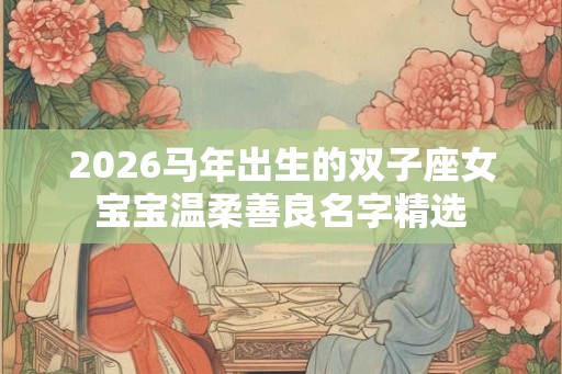 2026马年出生的双子座女宝宝温柔善良名字精选