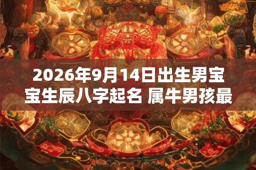 2026年9月14日出生男宝宝生辰八字起名 属牛男孩最吉利的名字
