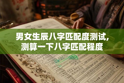 男女生辰八字匹配度测试,测算一下八字匹配程度
