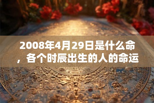 2008年4月29日是什么命，各个时辰出生的人的命运