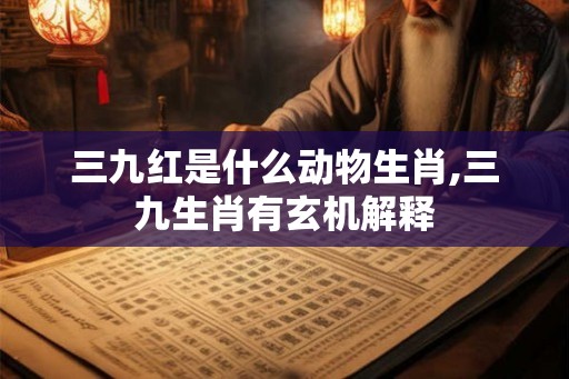 三九红是什么动物生肖,三九生肖有玄机解释
