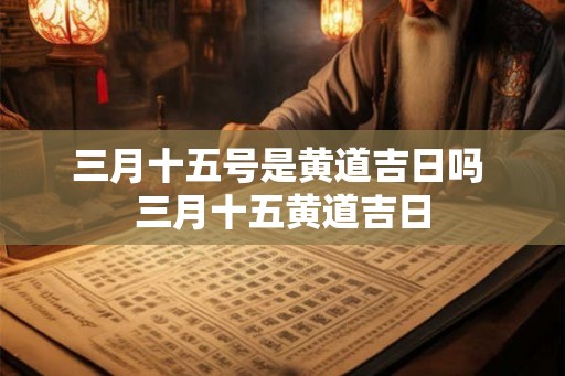 三月十五号是黄道吉日吗 三月十五黄道吉日