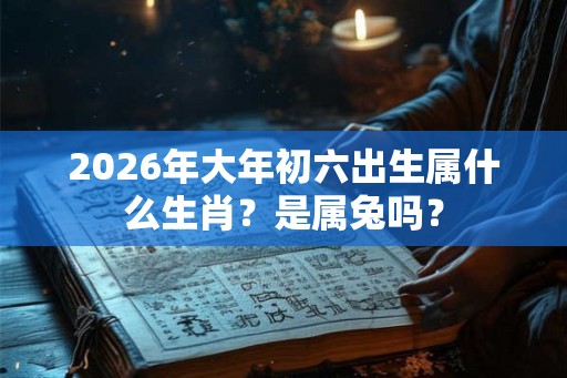 2026年大年初六出生属什么生肖？是属兔吗？
