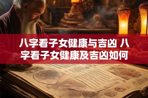 八字看子女健康与吉凶 八字看子女健康及吉凶如何
