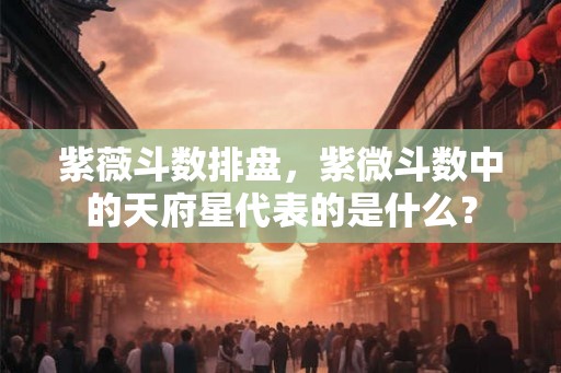 紫薇斗数排盘，紫微斗数中的天府星代表的是什么？