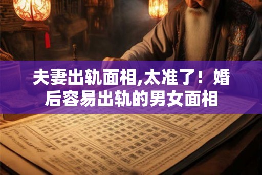 夫妻出轨面相,太准了!婚后容易出轨的男女面相 夫妻出轨面相,太准了!婚后容易出轨的男女面相