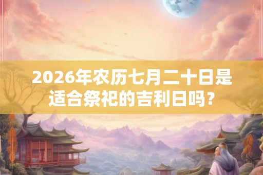 2026年农历七月二十日是适合祭祀的吉利日吗？