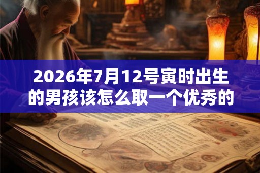 2026年7月12号寅时出生的男孩该怎么取一个优秀的名字