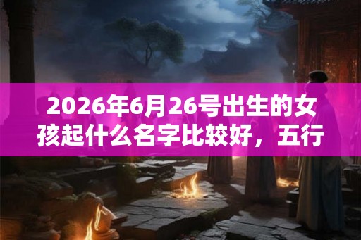 2026年6月26号出生的女孩起什么名字比较好，五行属什么
