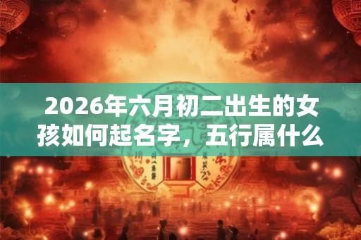 2026年六月初二出生的女孩如何起名字,五行属什么 2026年六月初二出生的女孩如何起名字,五行属什么