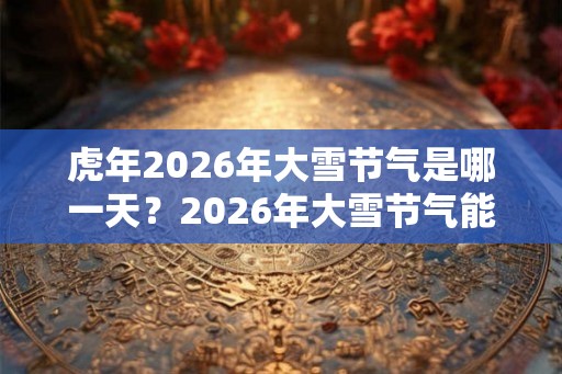 虎年2026年大雪节气是哪一天？2026年大雪节气能理发吗？
