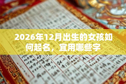2026年12月出生的女孩如何起名,宜用哪些字 2026年12月出生的女孩如何起名,宜用哪些字