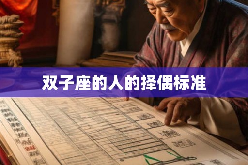 双子座的人的择偶标准