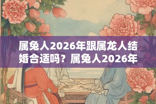 属兔人2026年跟属龙人结婚合适吗？属兔人2026年运势