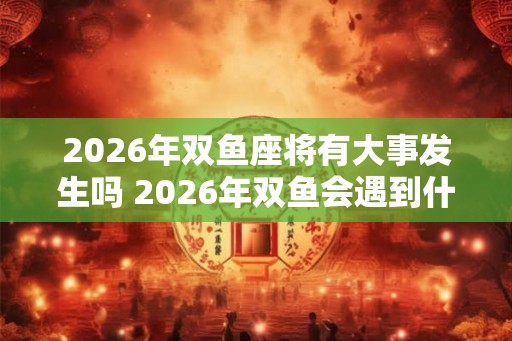 2026年双鱼座将有大事发生吗 2026年双鱼会遇到什么坎坷 2026年双鱼座将有大事发生吗 2026年双鱼会遇到什么坎坷