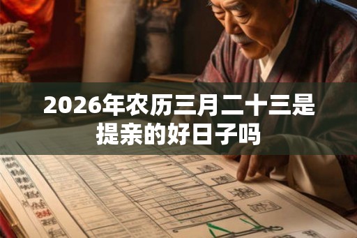 2026年农历三月二十三是提亲的好日子吗