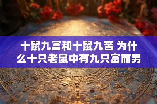 十鼠九富和十鼠九苦 为什么十只老鼠中有九只富而另外九只却苦不堪言