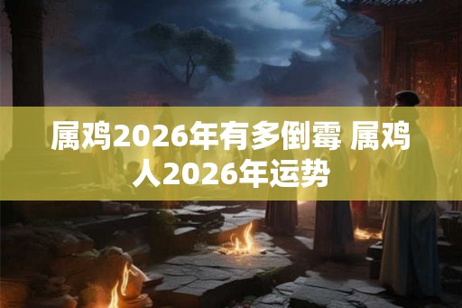 属鸡2026年有多倒霉 属鸡人2026年运势